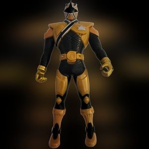 Power Rangers Super Megaforce Samurai Gold Ranger Bandai 2013 Flip Change Head